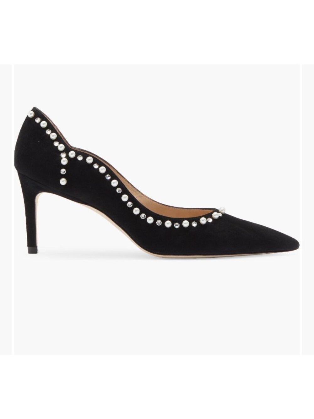 Stuart Weitzman black Scallop Shine 75 Pump heels size 37.5